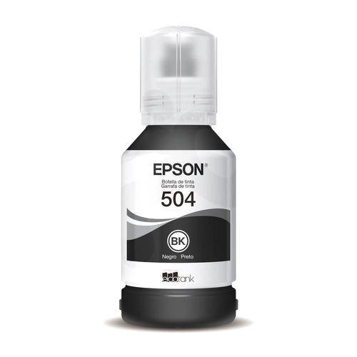 BOTELLA TINTA EPSON T504 NEGRO PARA L4150 L4160 L6161 L6171 L6191