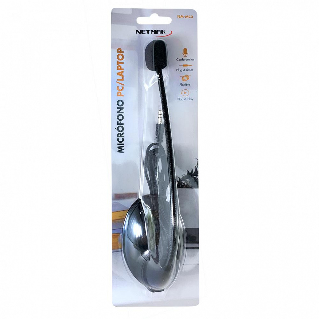MICROFONO P/PC CUELLO FLEXIBLE NM-MC3 NETMAK